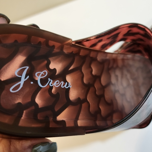 J Crew Jelly Slides Cross Straps Sandals Fits 8 - Picture 5 of 11